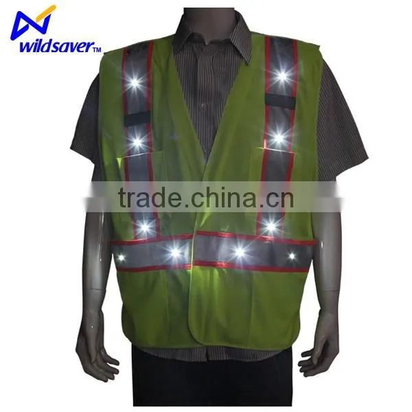 Wholesale cheap flashing led safety vest
