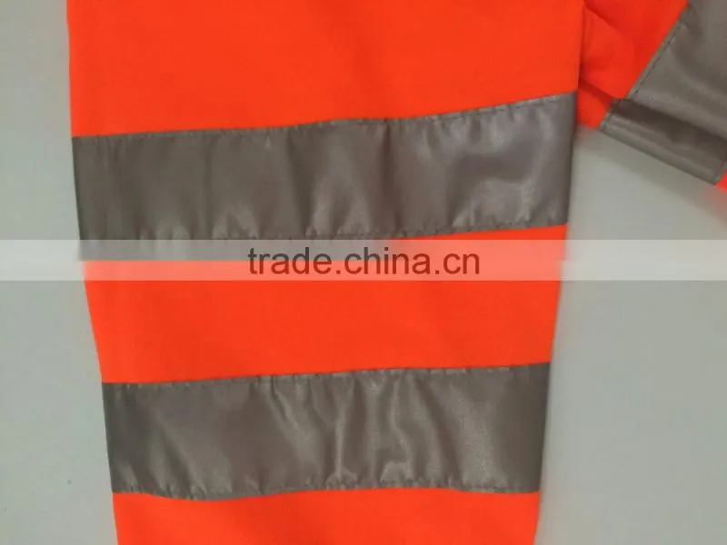 Polyester inner brush fleece jacket safety sweatshirt meet EN ISO20471