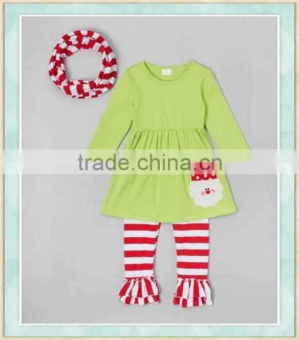 Yiwu factory prices are wholesale manufactures children clothes girl fashion Personalized Christmas outfit