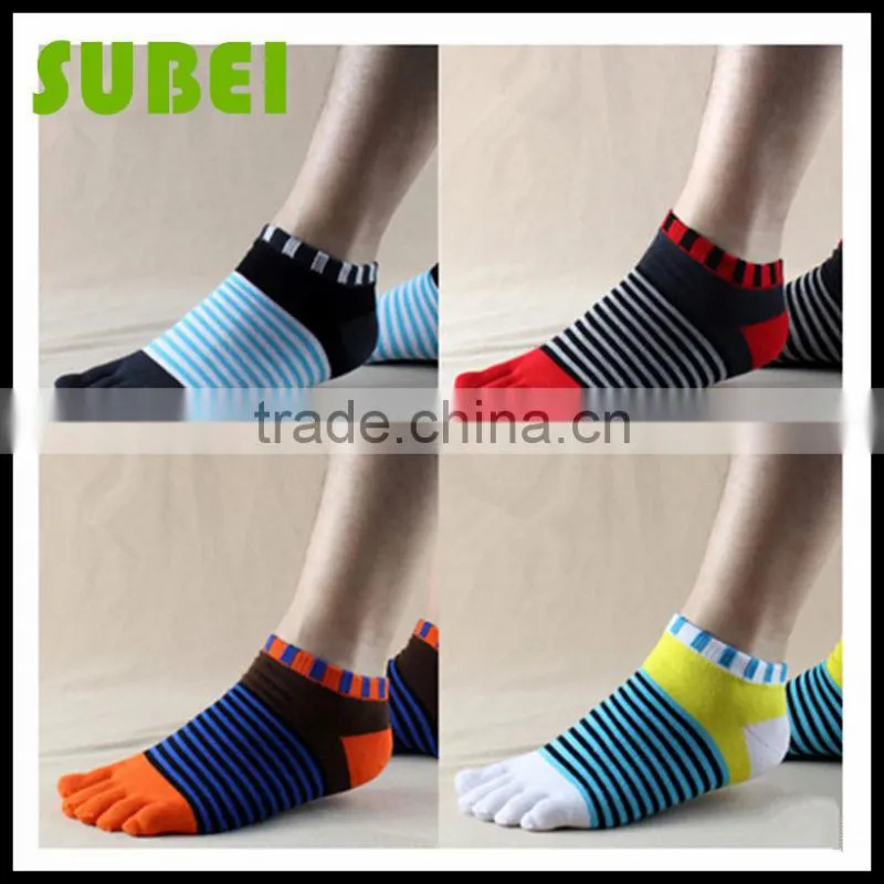 Men summer thin mesh model for five fingers socks,pure cotton short tube socks