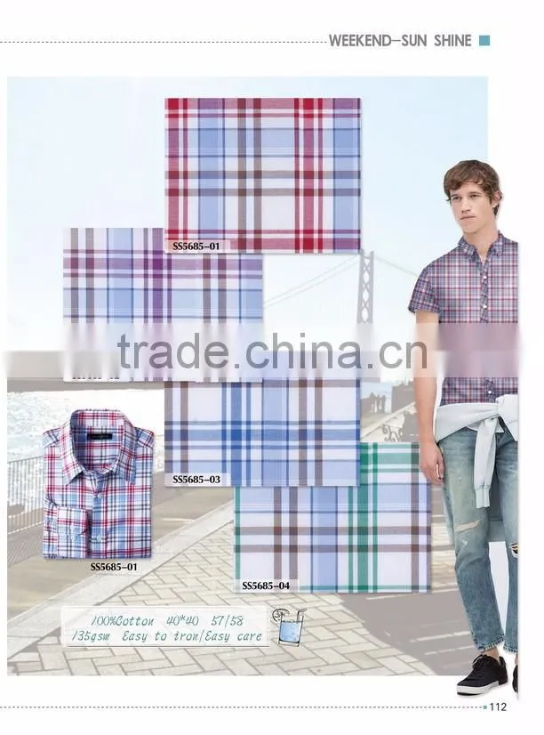 latest fashion designer button down shirt gingham plaid shirt