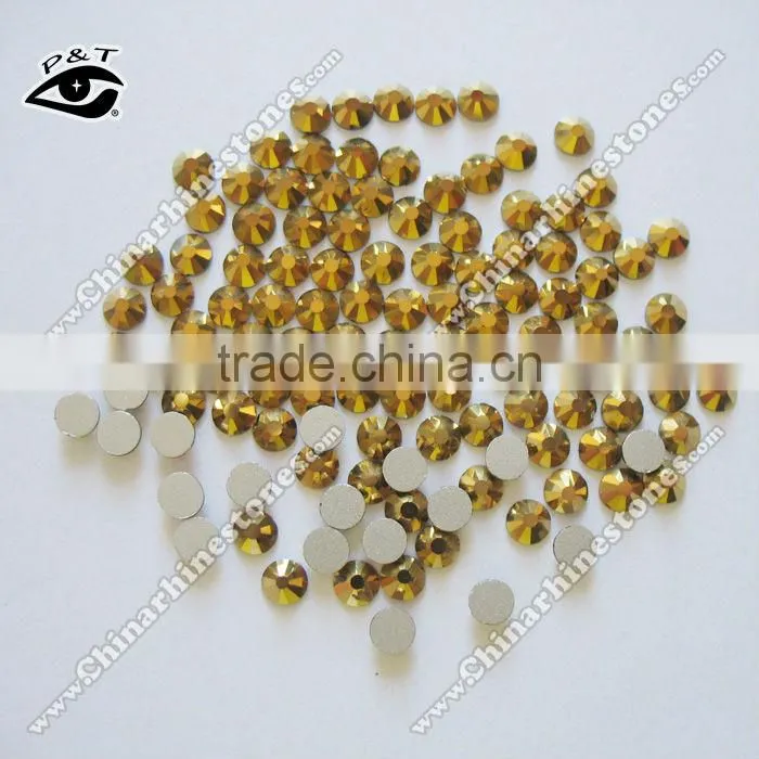 Flat back crystal SS16 Gold hematite crystal Dorado rhinestone