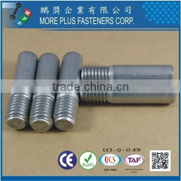 Made in Taiwan 316 stainless steel Pin with Thread with Flat End Point Special Pin