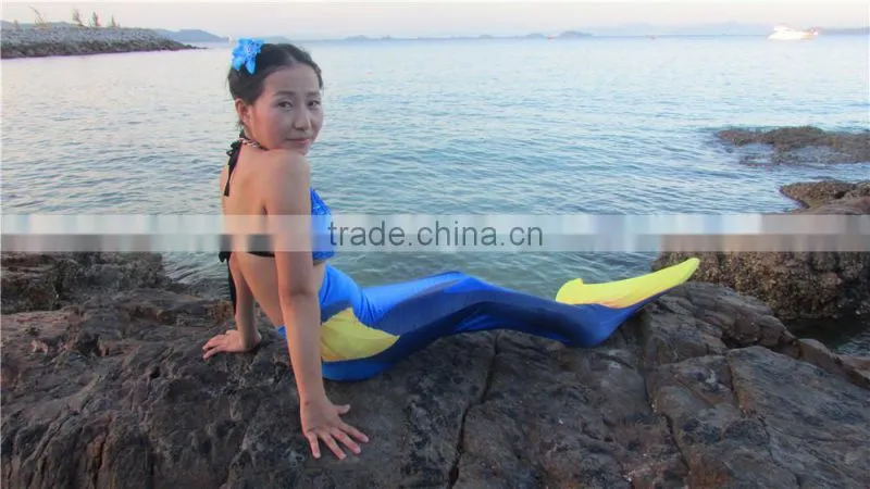 Ultra Shinny fabric swimmable monofin mermaid tail for swimming