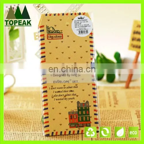 2016 best selling Cute Cartoon kraft Colorful Gift Envelope