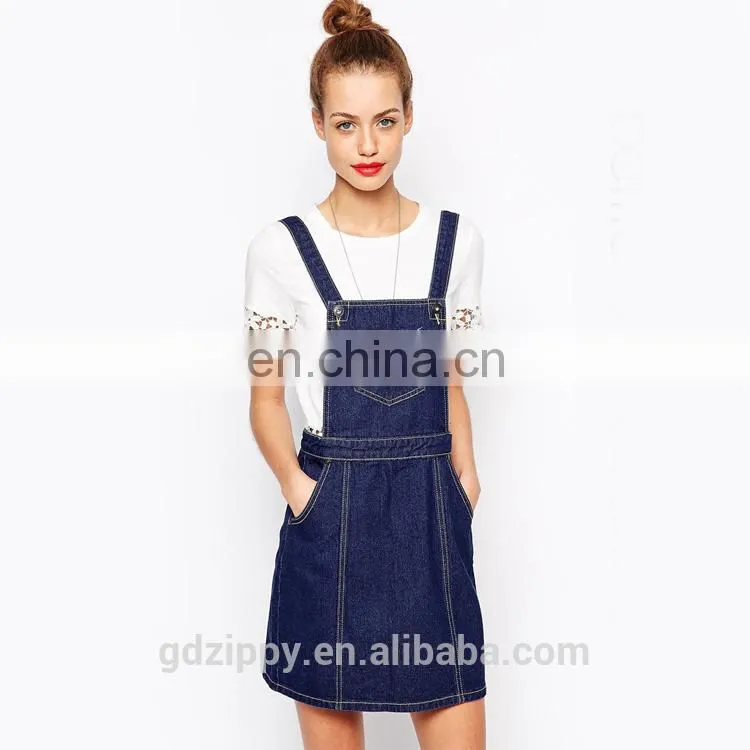Alibaba Express dresses Glamorous denim pinafore dress for girls