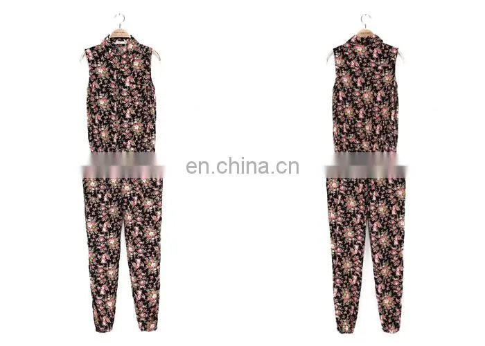 Latest Design Paris Shivering Flower Women Jumpsuit