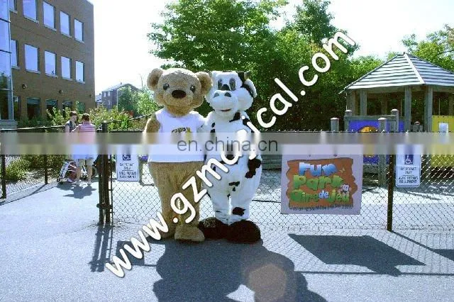 Blue and white rabbit mascot costume suit