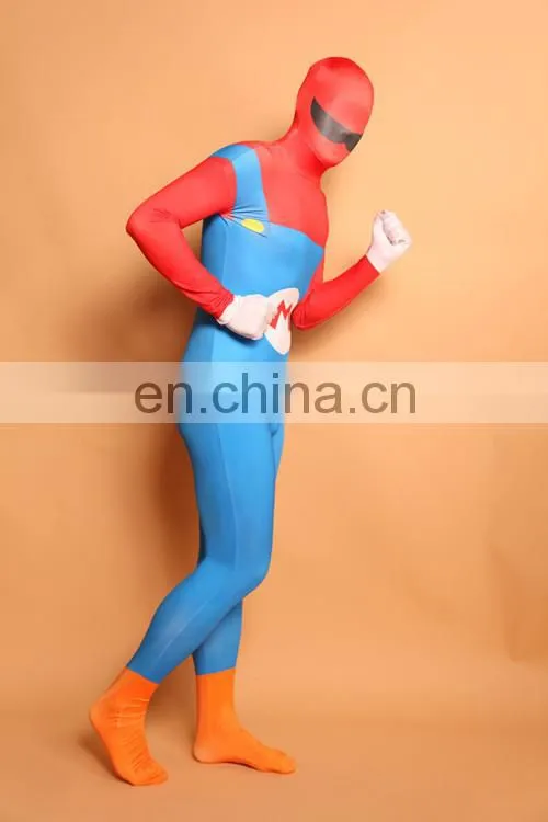 Blue & Red Second Skin Cosplay Suits For Woman Man 2nd Skin Costume