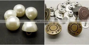 Double sided push button for clothes