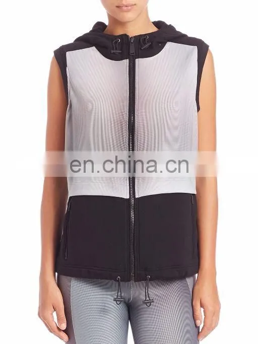 two tone wholesale spring tall hoodies sleeveless slim fit tracksuits for men