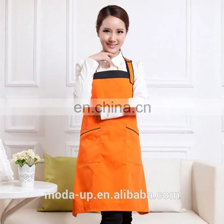 cotton polyester kitchen apron with custom logo high quality from China
