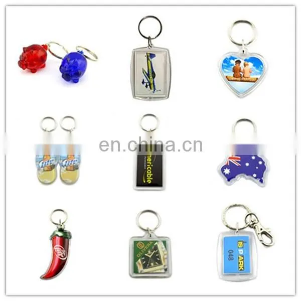 Promotion bulk round clear anime custom printed blank photo acrylic keychain maker