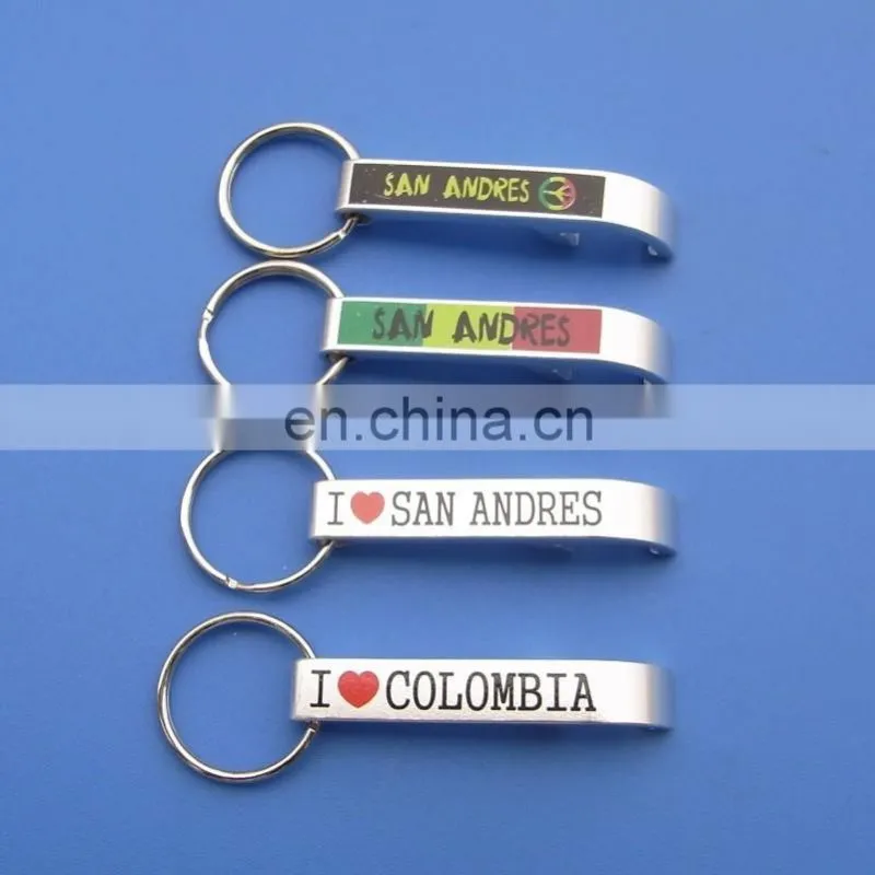 blank sublimation silver & gold bottle opener keychain with box gifts