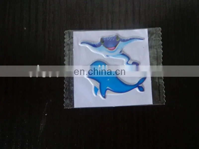 Fashion design promotional colorful lovely cartoon small puffy stickers