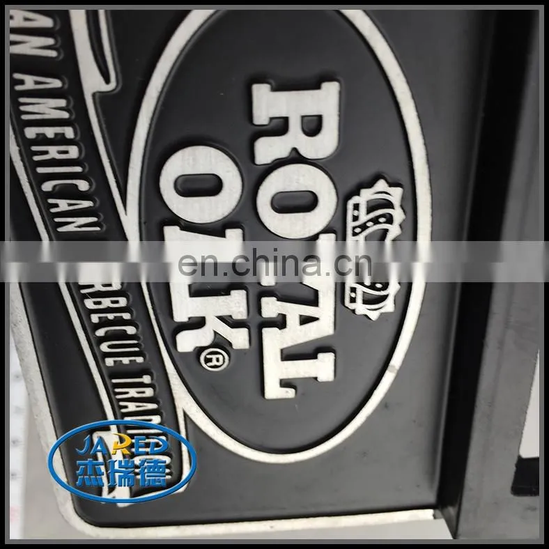 custom metal 3d aluminum embossed label badge