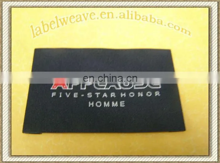 brand name suit's clothing woven label