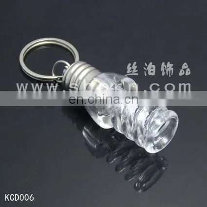 Mini LED Rainbow Colorful Flash light Bulb Keychain