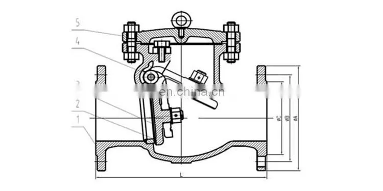 Bundor Factory Price Class150 DN50-500 Cast steel Swing Check Valve