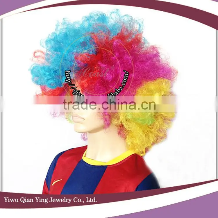 very big rainbow Madagascar 3 synthetic afro wigs