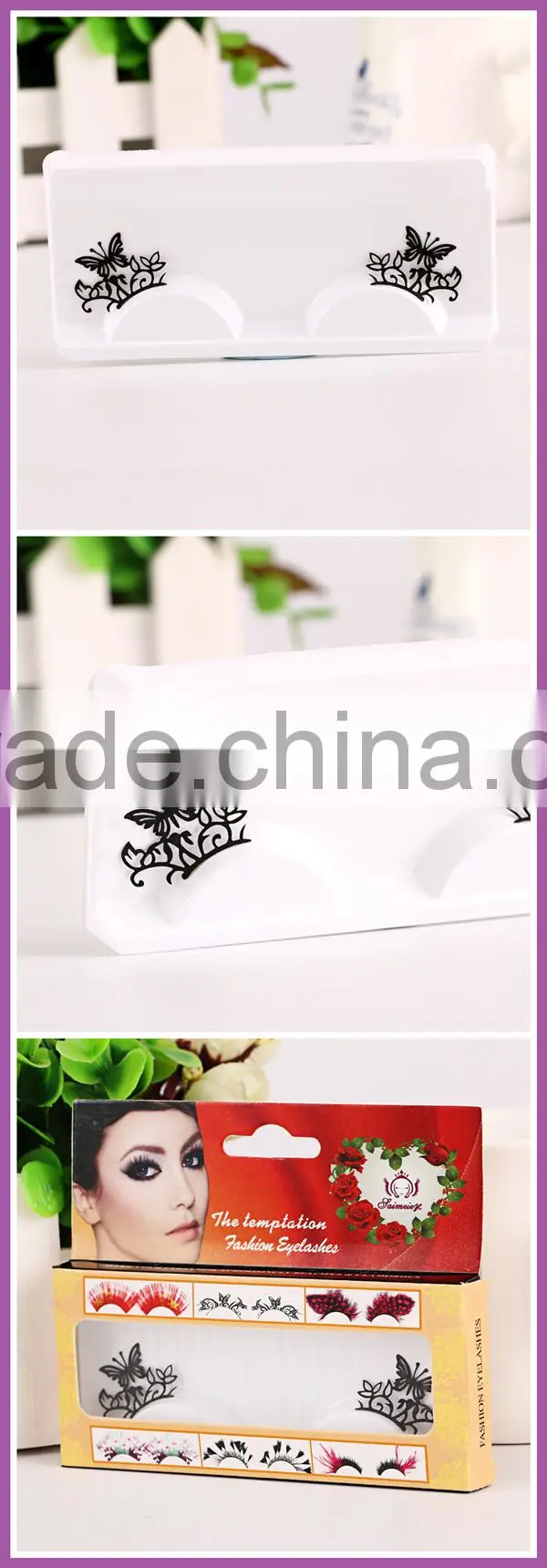 butterfly shaped Fashional false paper eyelash