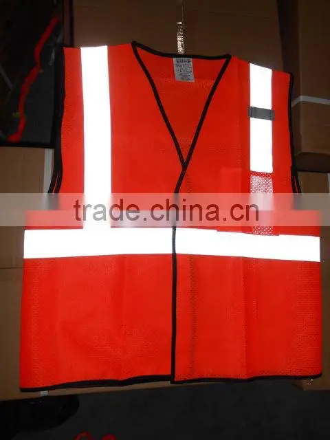 ANSI Class2 High Visibility Fluorescent Mesh Safety Vest