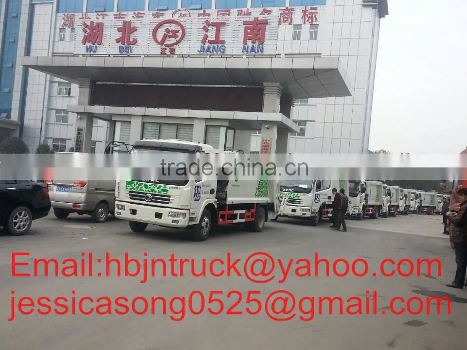 dongfeng garbage truck rear compactor 7cbm