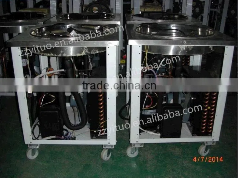 Hign Efficiency Flat Pan Fried Ice Cream Machine
