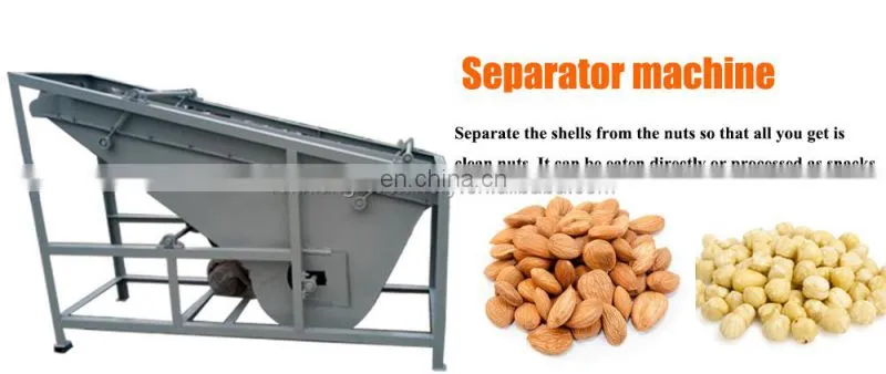 Almond hazelnut shell cracking machine shelling production line 500kg