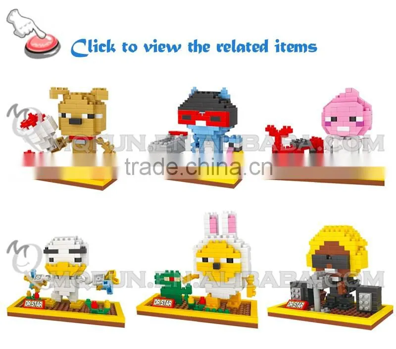 Mini Qute DR.STAR kawaii 6 styles korea expression package plastic building block cartoon model education educational toy