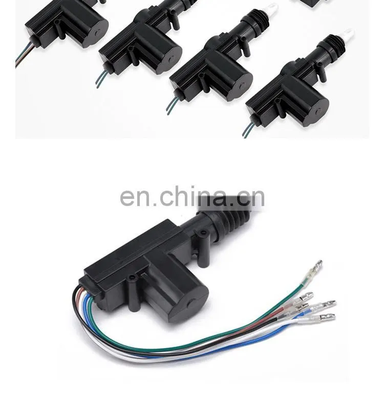 Top quality car central door locking actuator with plastic material and solenoid 5 wires for centralized closing