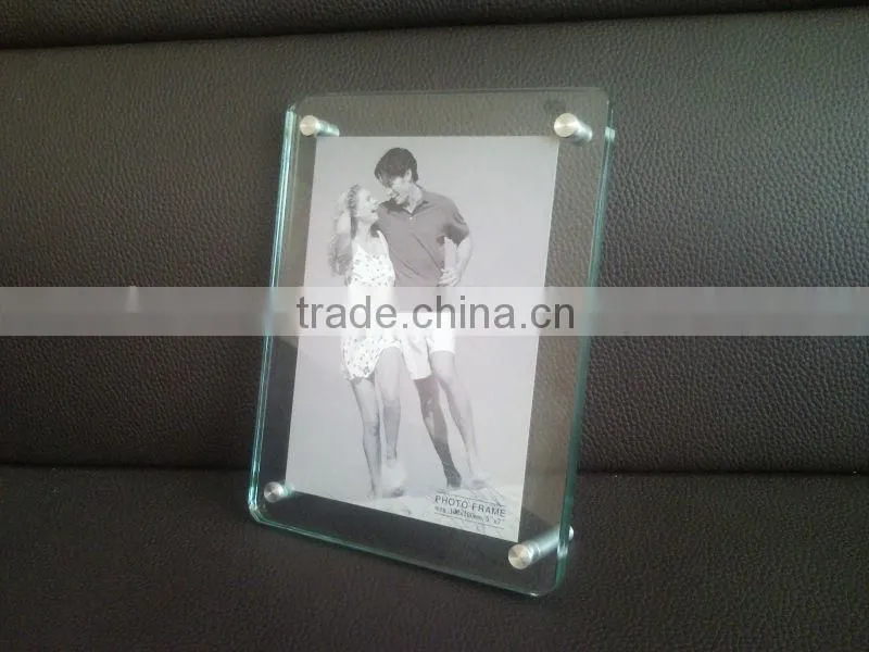clear glass photo frame