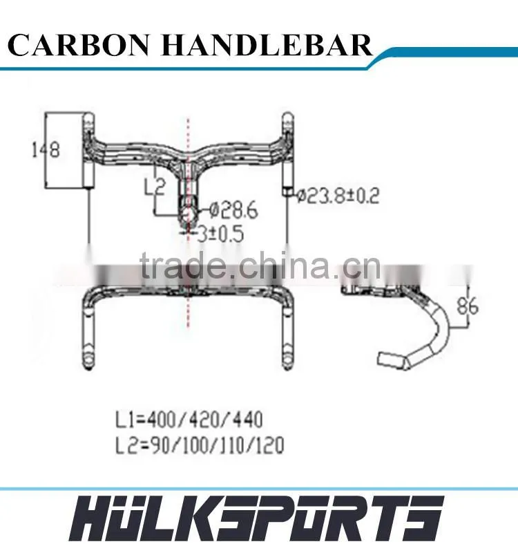 wholesale drop handlebar T700 carbon racing handlebar 3K/UD carbon bicycle handlebar