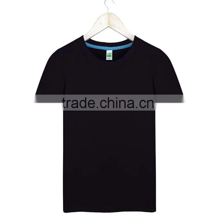 orange Solid Color blank t shirt, cotton Men's summer exercise loose sports t-shirt