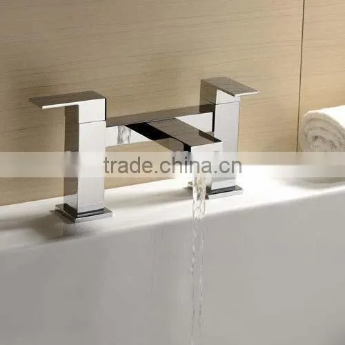 Single Lever Chrome Side Action Mono Basin Mixer Tap Waterfall Basin Bathroom Faucet NO.B002