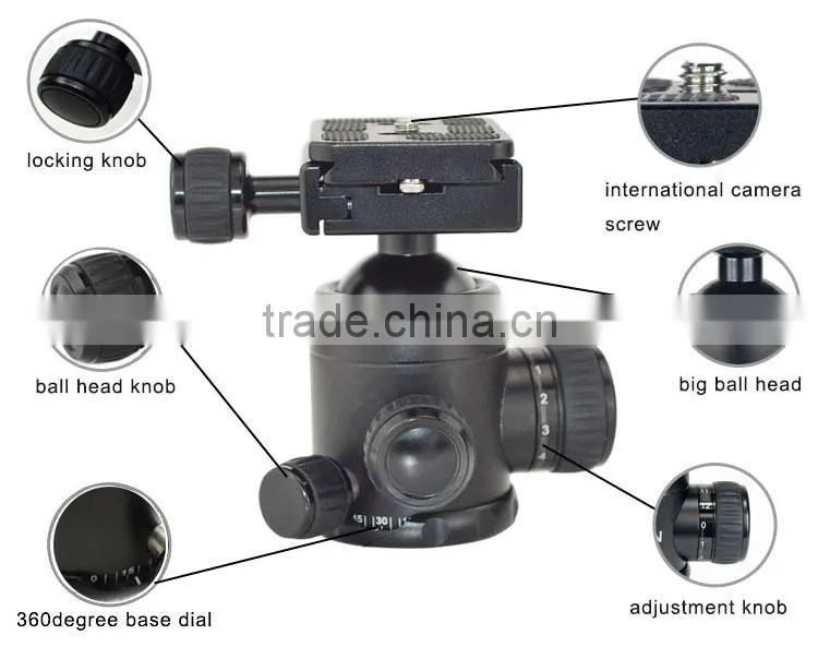 NEW tripod & accessories Mini 360 Degree Rotate Tripod Ball Head Pro Ballhead With Screw For Camera Flashlight