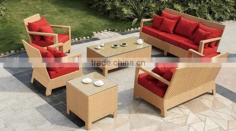 Outdoor rattan patio chair set