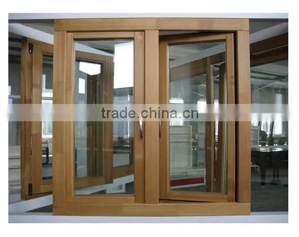 wood glass balcony window/windows model in house