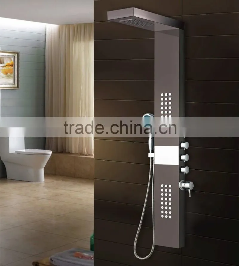 Rectangulr Shaped Western Style Black Paingting Shower Panel