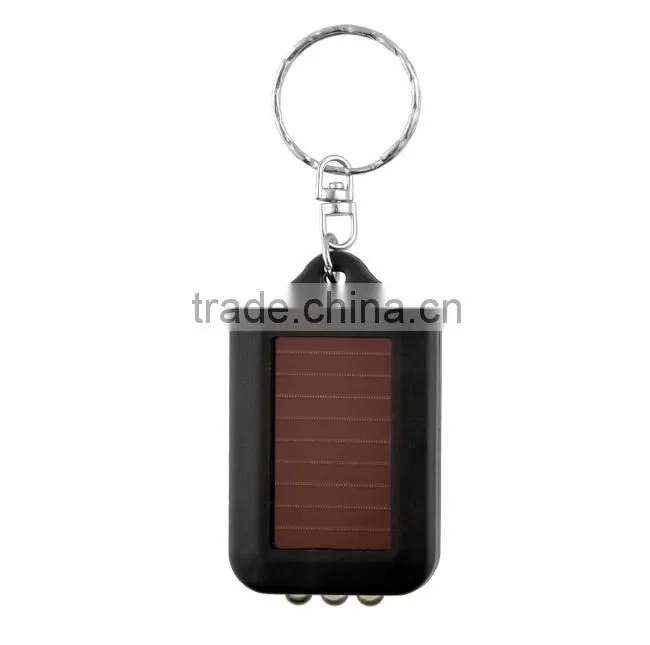 2016 New Mini Portable Solar Power LED Light Key Chain Rechargeable Energy Key Chain