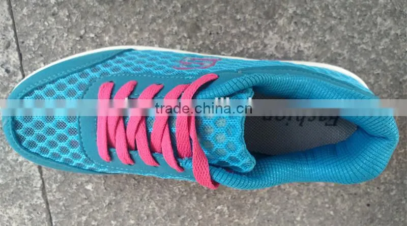 new colourful charming design ladies sport shoes with net