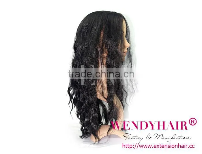 wendy company newest product natural color body wave full lace virgin brazilian human hair wig