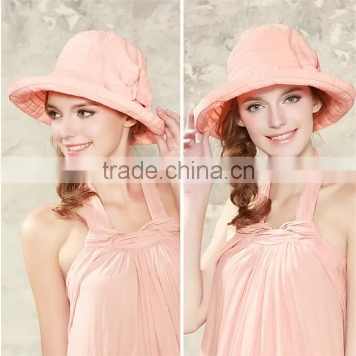 2015 China wholesale latest girl rolled brim sun shade straw hat