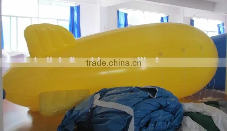 6mL Yellow PVC inflatable balloon helium blimp helium balloon