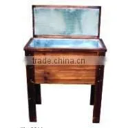 wooden ice cooler box