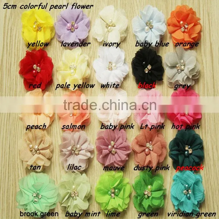 New HOT SALE!! large Denim Lace Flower - denim fabric bowknot hair accessories wholesale