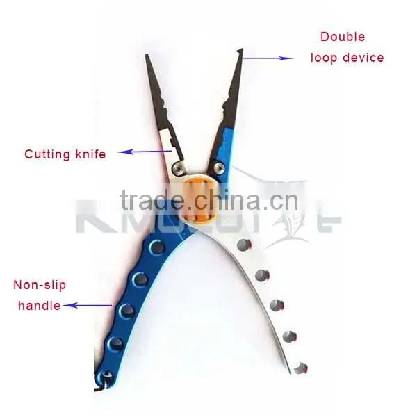 Multifunctional High Quality Outdoor Fishing Tackle Aluminum alloy Fishing Pliers Kmucutie Pliers CHQZ1