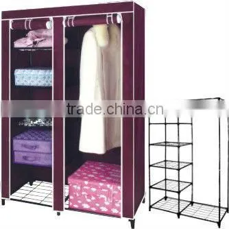 portable folding fabric wardrobe/closet/canvas/cabinet/almirah design