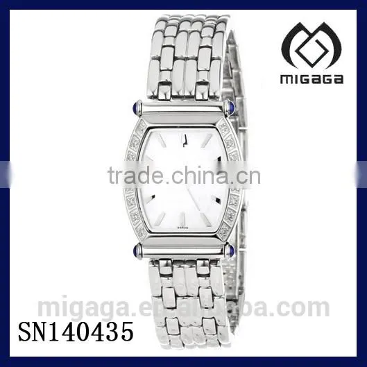 ceramic setting with stainless steel chain watch high quality mechanical watch