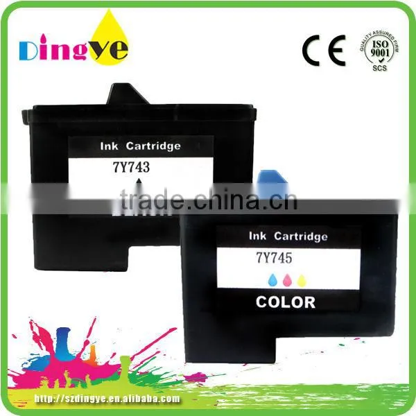 Compatible Printer Color Ink Cartridge 7Y743 for Dell Printer
